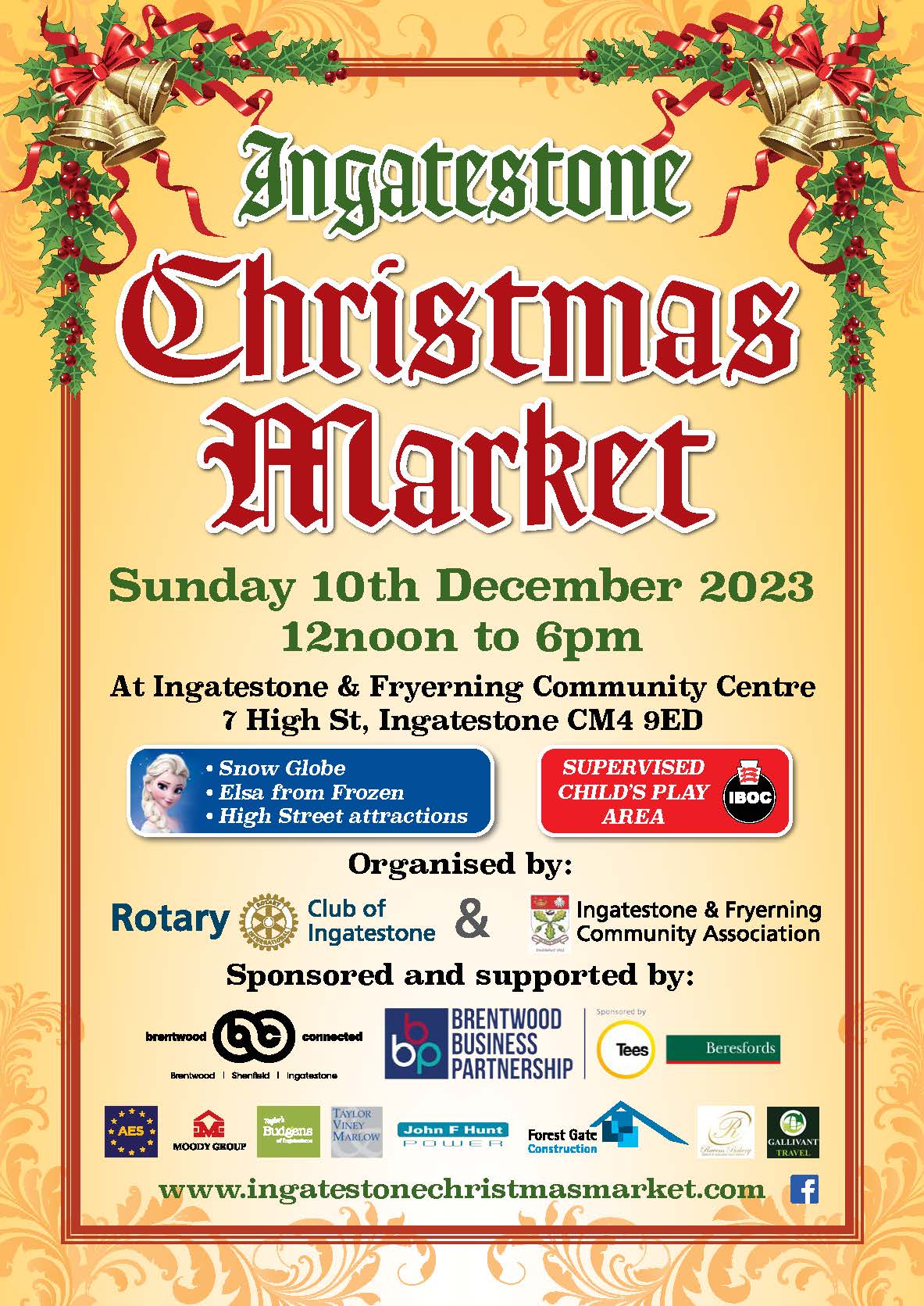 Ingatestone Christmas Market flyer 2023