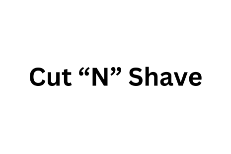 Cut "N" Shave text logo