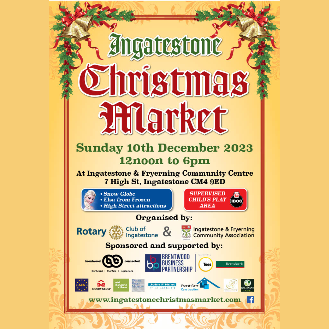 Ingatestone Christmas Market 2023 poster