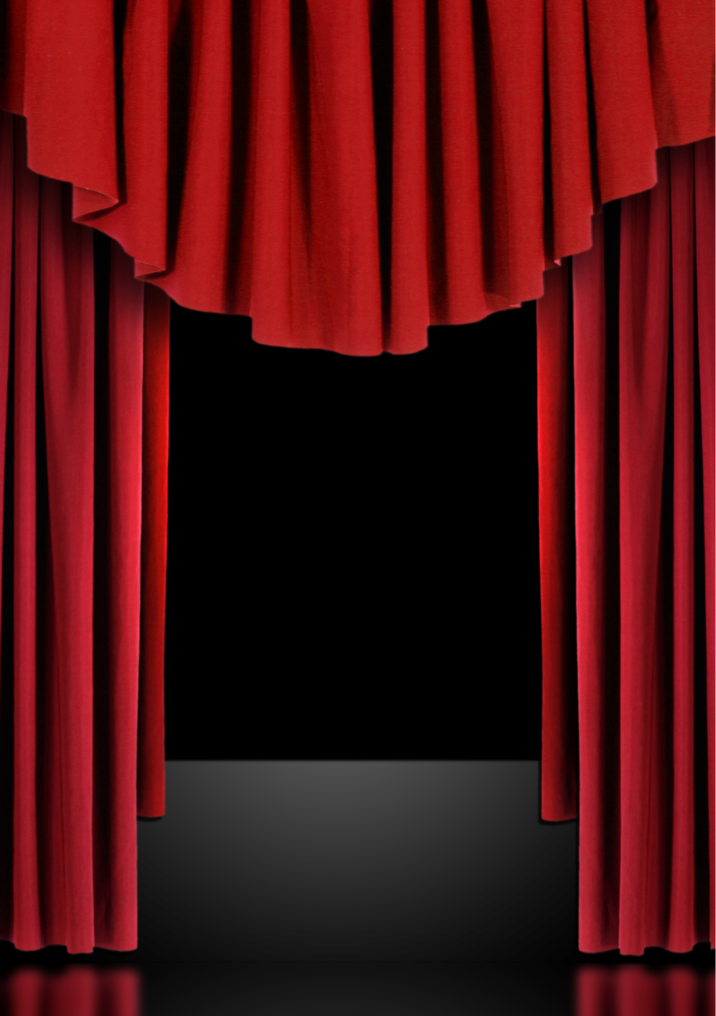 Red theatre curtains