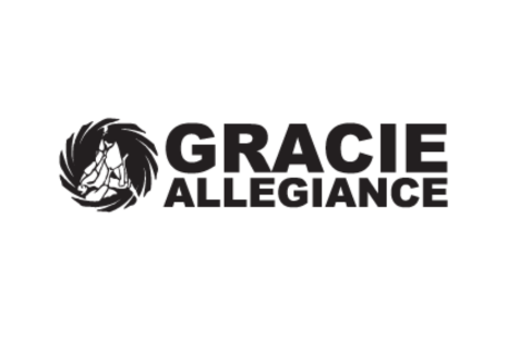 Logo for GRACIE ALLEGIANCE in black font on a white background.