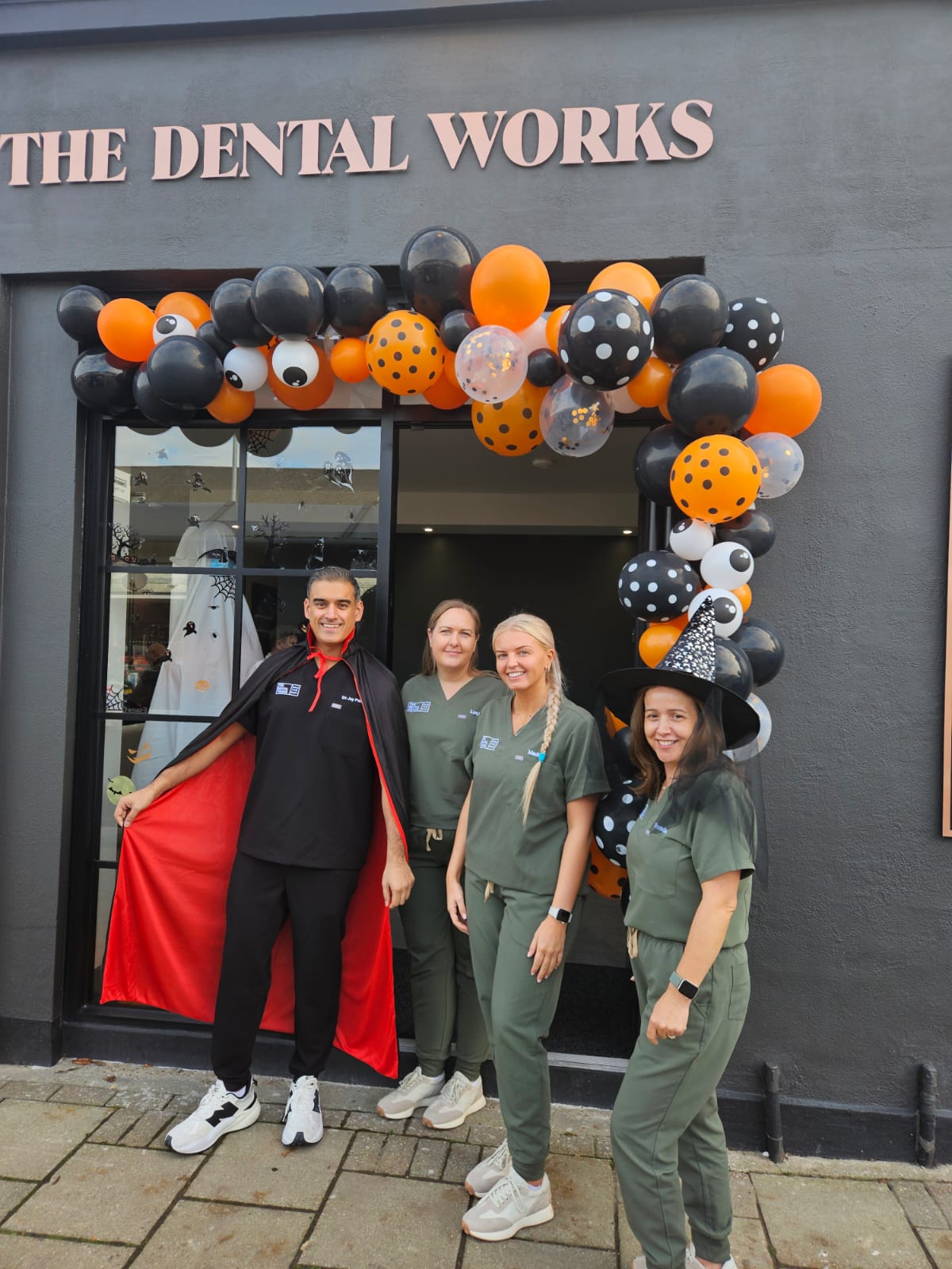 Image showing staff at The Dental Works dressed up for Halloween.