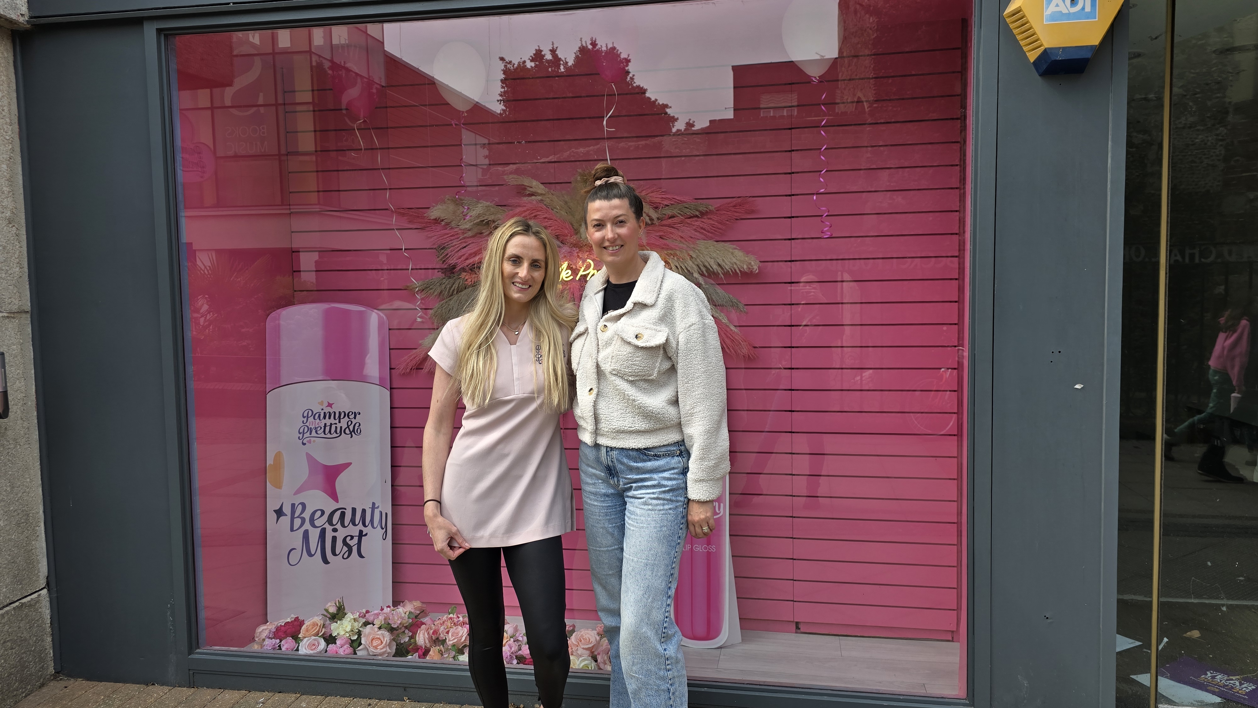 Image showing Sarah Walmsley with Kirsty Smith, owner of Pamper Me Pretty & Co