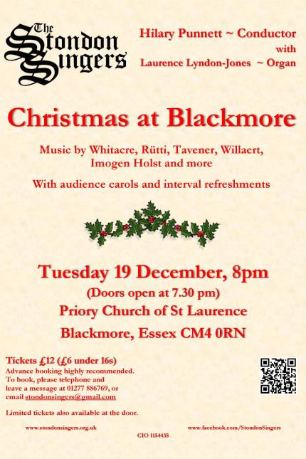 Stondon Singers Christmas concert