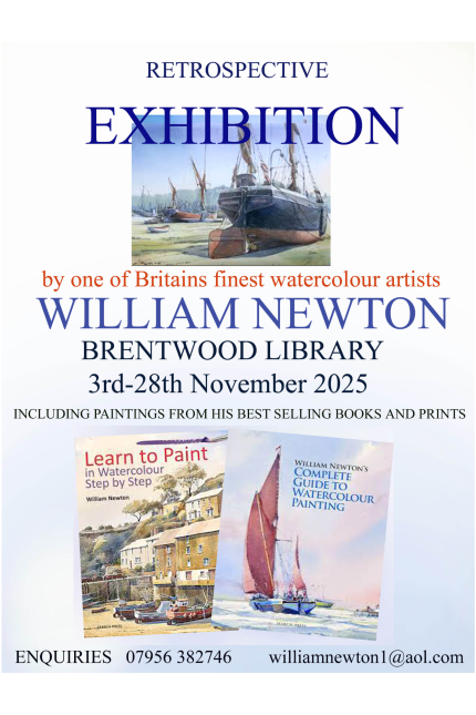 Poster promoting the exhibition from William Newton at Brentwood Library in November 2025.