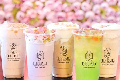 A selection of bubble teas from The Daily Bubble Tea & Juice 