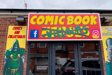 Comic book villains storefront