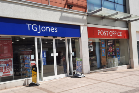 Image showing the exterior of TG Jones and the Post Office in the Baytree Shopping Centre.