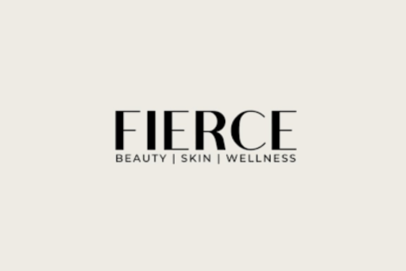 FIERCE beauty, skin, wellness logo in black text on a light background.
