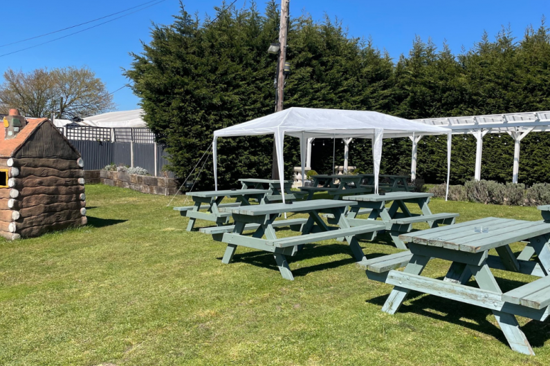 Beer garden at the Halfway House