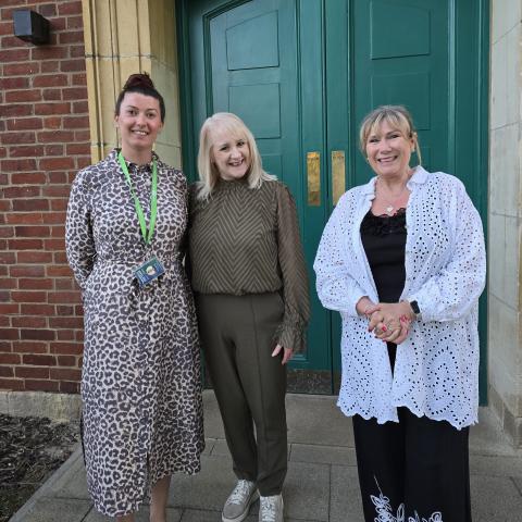 Image showing Sarah Walmsley with Kaye Thurgood and Leah Burke.