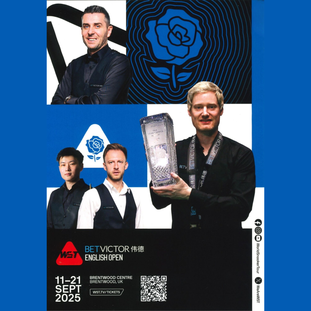 Image promoting the English Snooker event at the Brentwood Centre in September 2025.