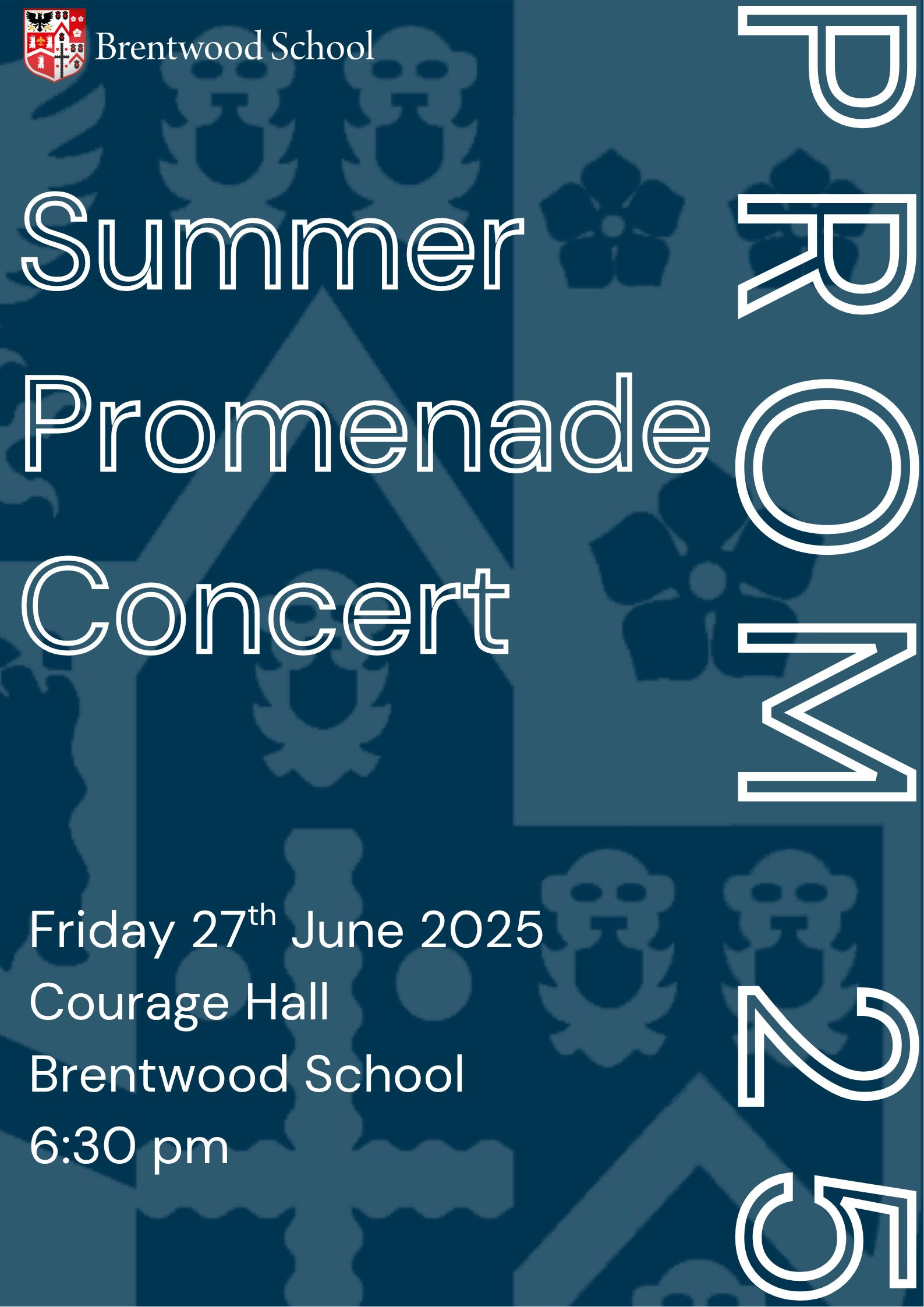 Image promoting Summer Promenade Concert at Brentwood School on Friday 27 June 2025