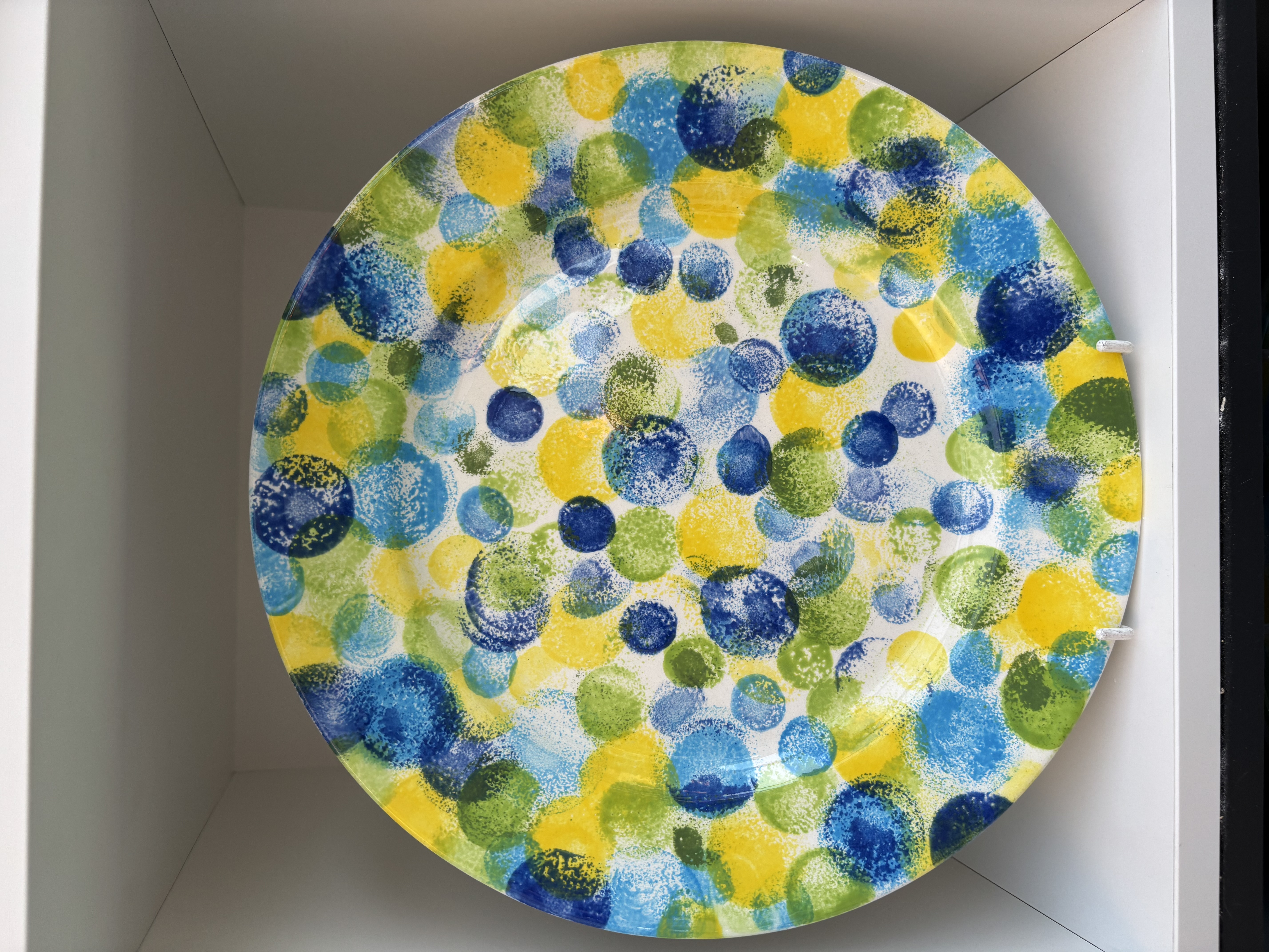 Image showing a yellow and blue painted plate.