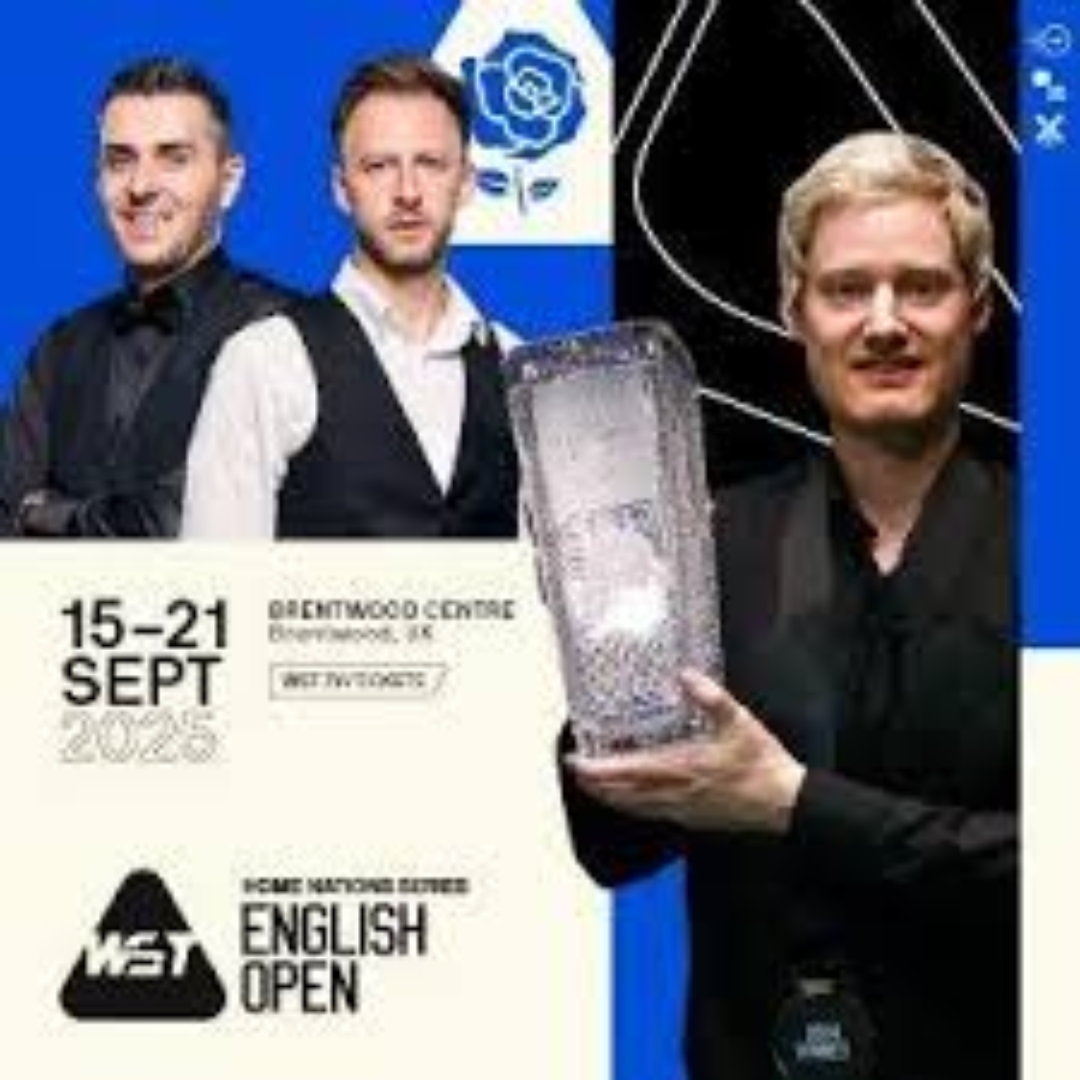 Image for the English Open Snooker in September 2025 at the Brentwood Centre.